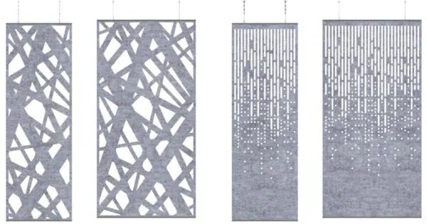 Akoestisch hangend paneel – felttouch